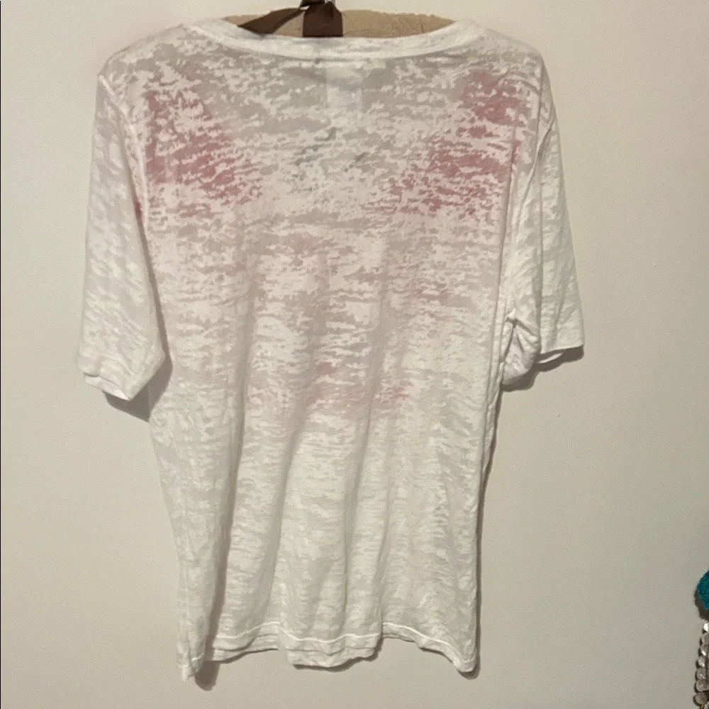 Ohio State Buckeyes Women's Red and White Jersey Top - Picture 4 of 5